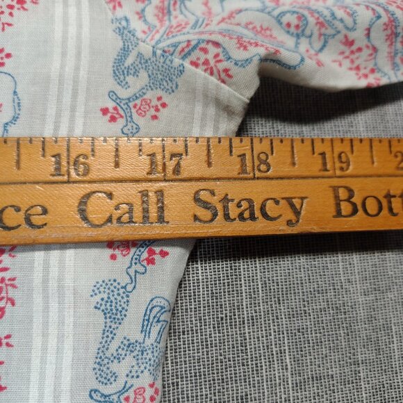 VINTAGE H Bar C Shirt Womens Long Tail Western Pearl Snap Paisley AOP - Picture 12 of 13